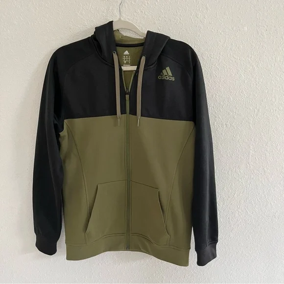 Adidas “Olive/Black” Jacket Terrex Tech Fleece Light Hooded Jacket - Picture 4 of 9
